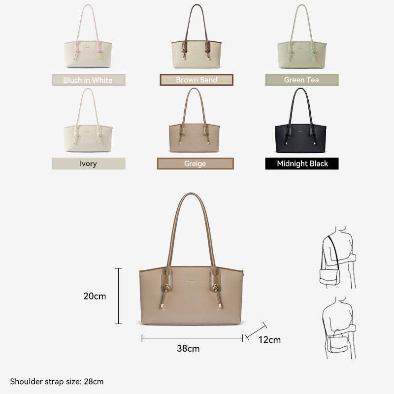 [Adele Bag] BOSTANTEN Tote Bag Stylish For Travel & Work - Fits a 14-inch Laptop
