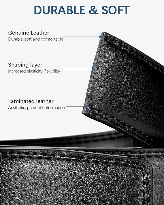 Double Up on Style with Our Two-Pack Leather Belt —Skeleton
