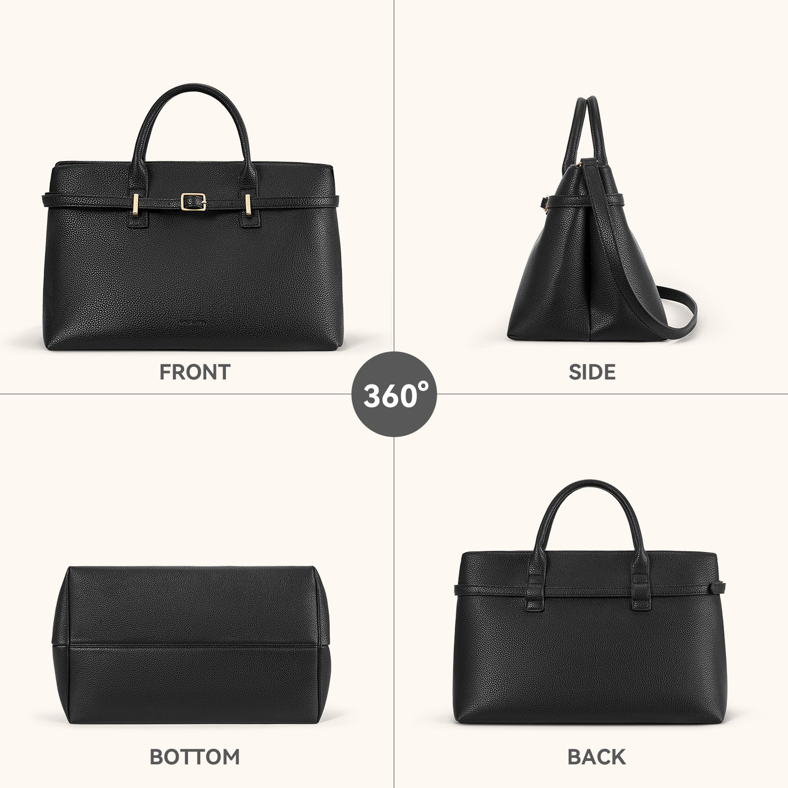 Claire Elegant Suede Top Handle Tote Handbag — DIY-able Outer Belt