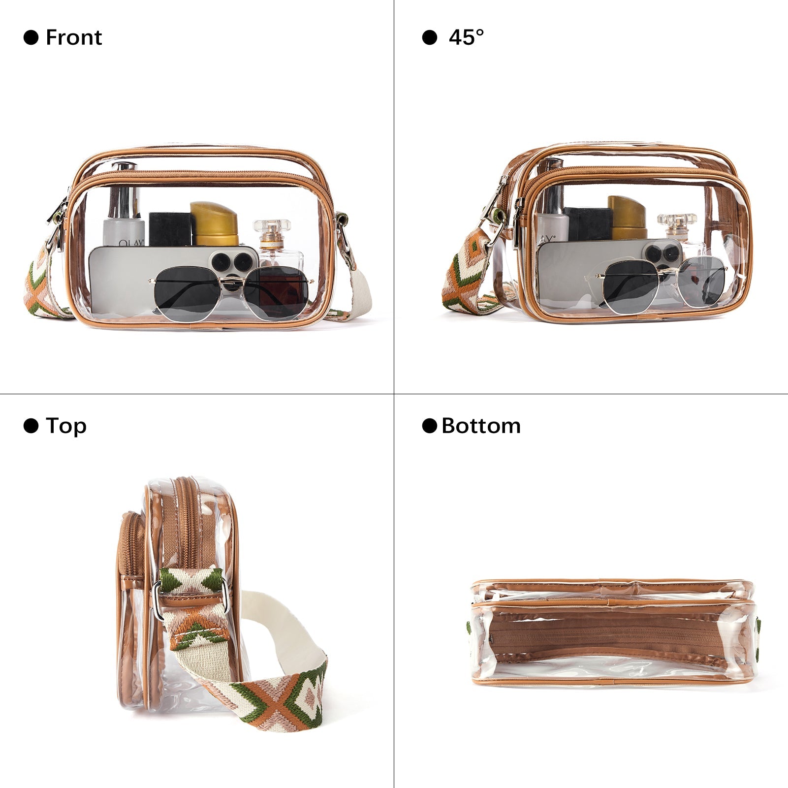 Nola Clear Stadium-Approved Crossbody Bags for Women