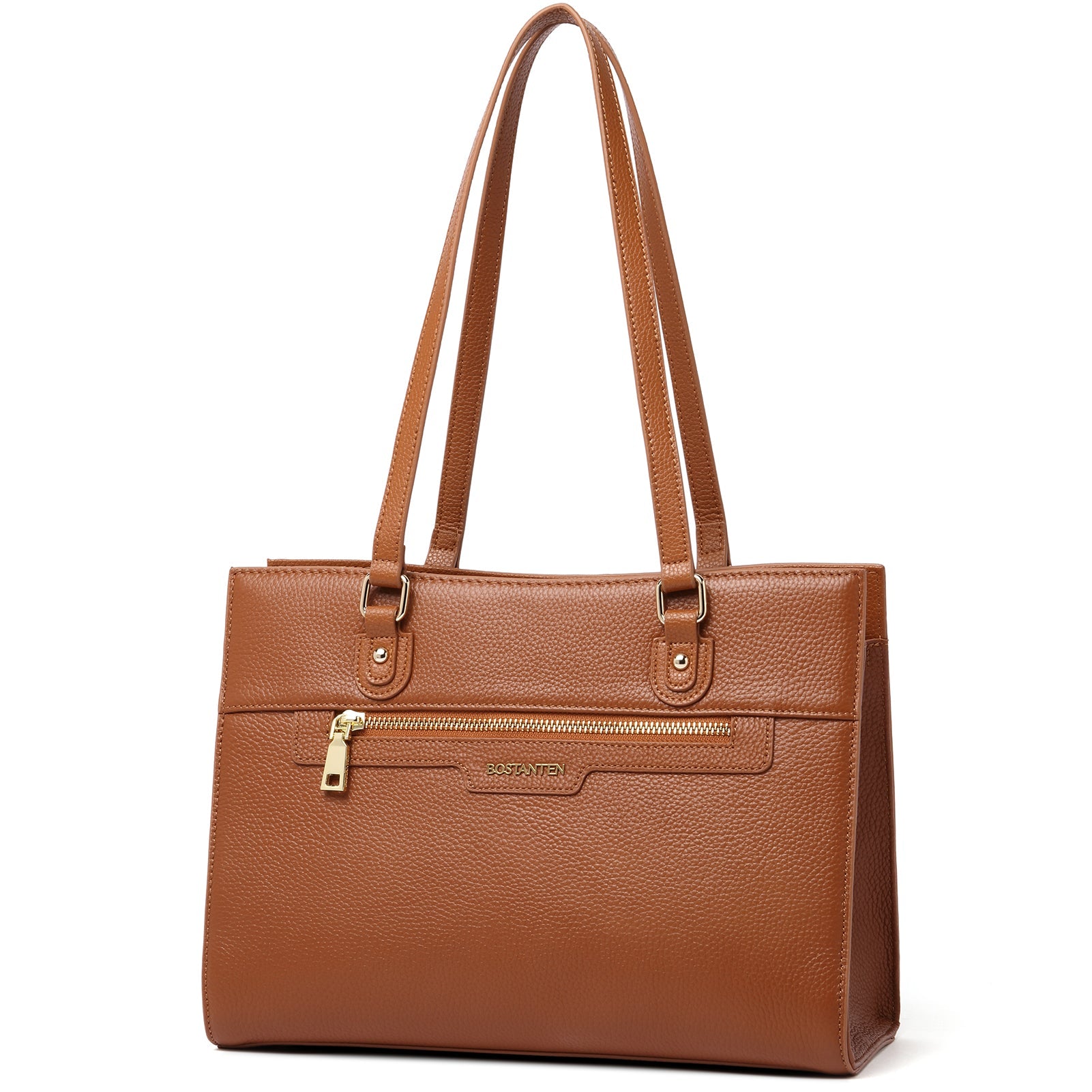 BOSTANTEN Women Leather Handbags Designer Satchel Purses Work Top Handle Shoulder Tote Bag for Travel Daily