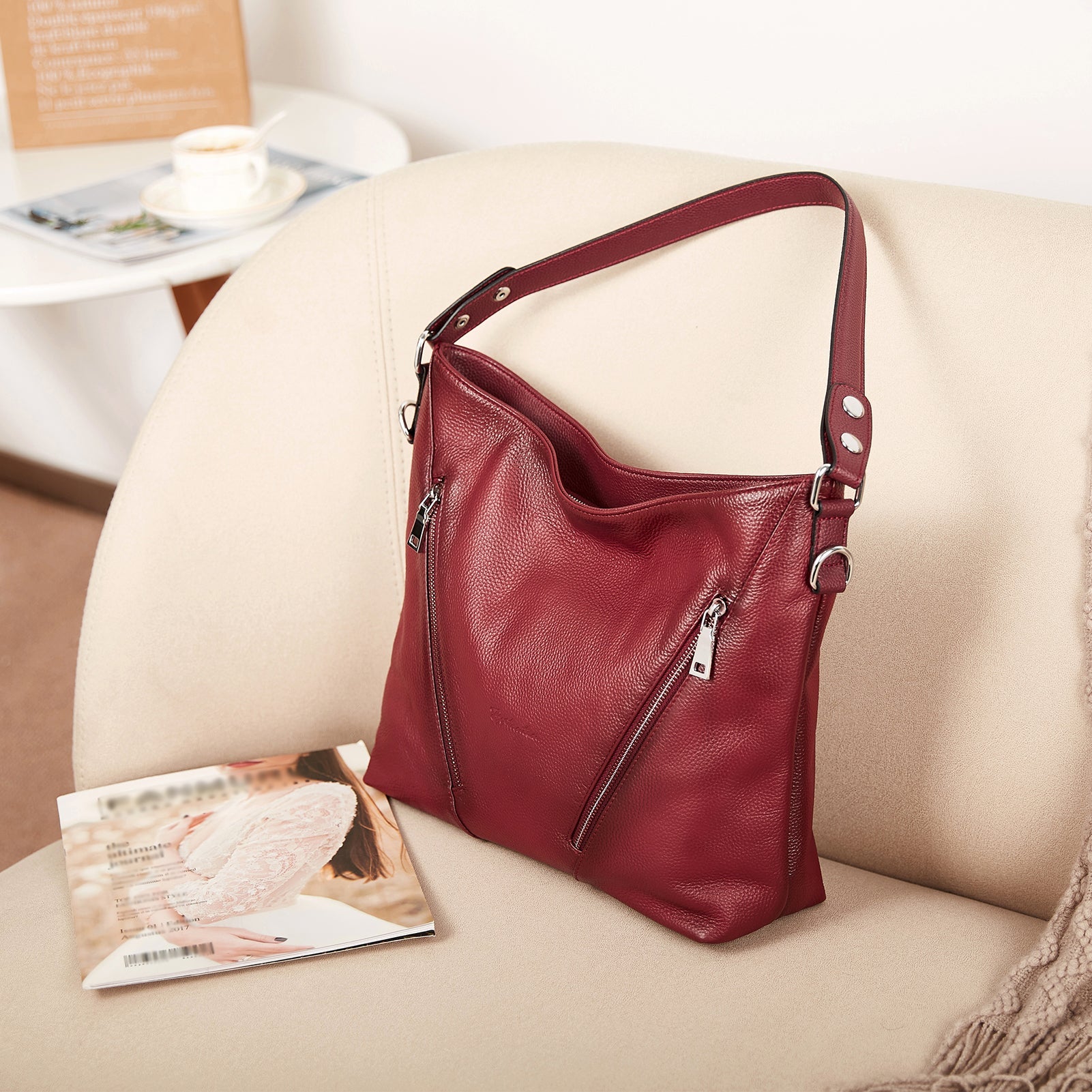 Kweli Luxurious Leather Shoulder Tote Bag - Handcrafted with Attention to Detail