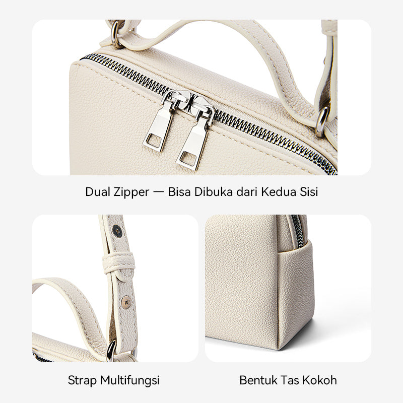 [Vanity Bag] BOSTANTEN Crossbody Bag Women's Premium Synthetic leather & Suede - Versatile 3in1 Handheld Crossbody Bag