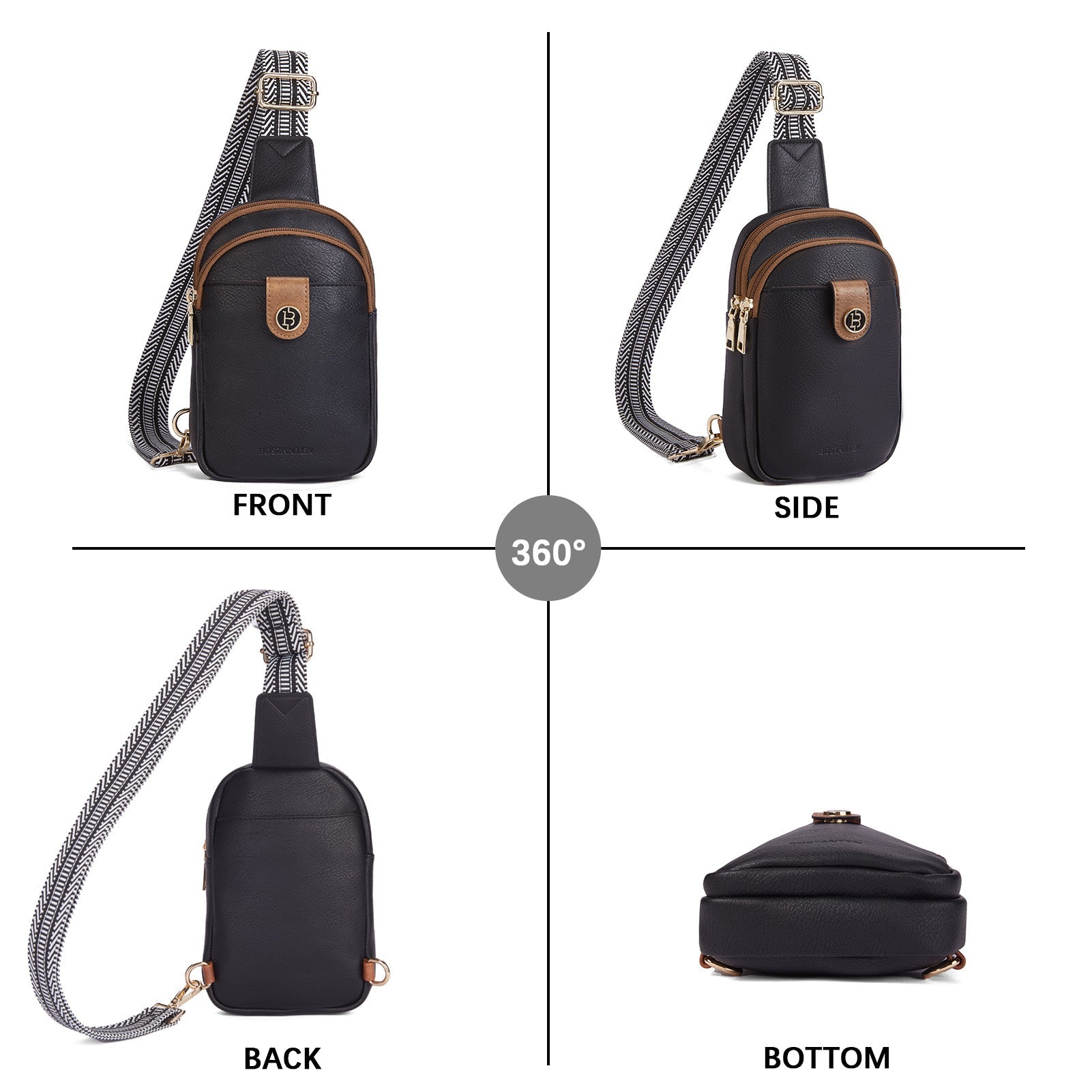 Arrio Reversible Strap Women's Leather Leather Sling Bag