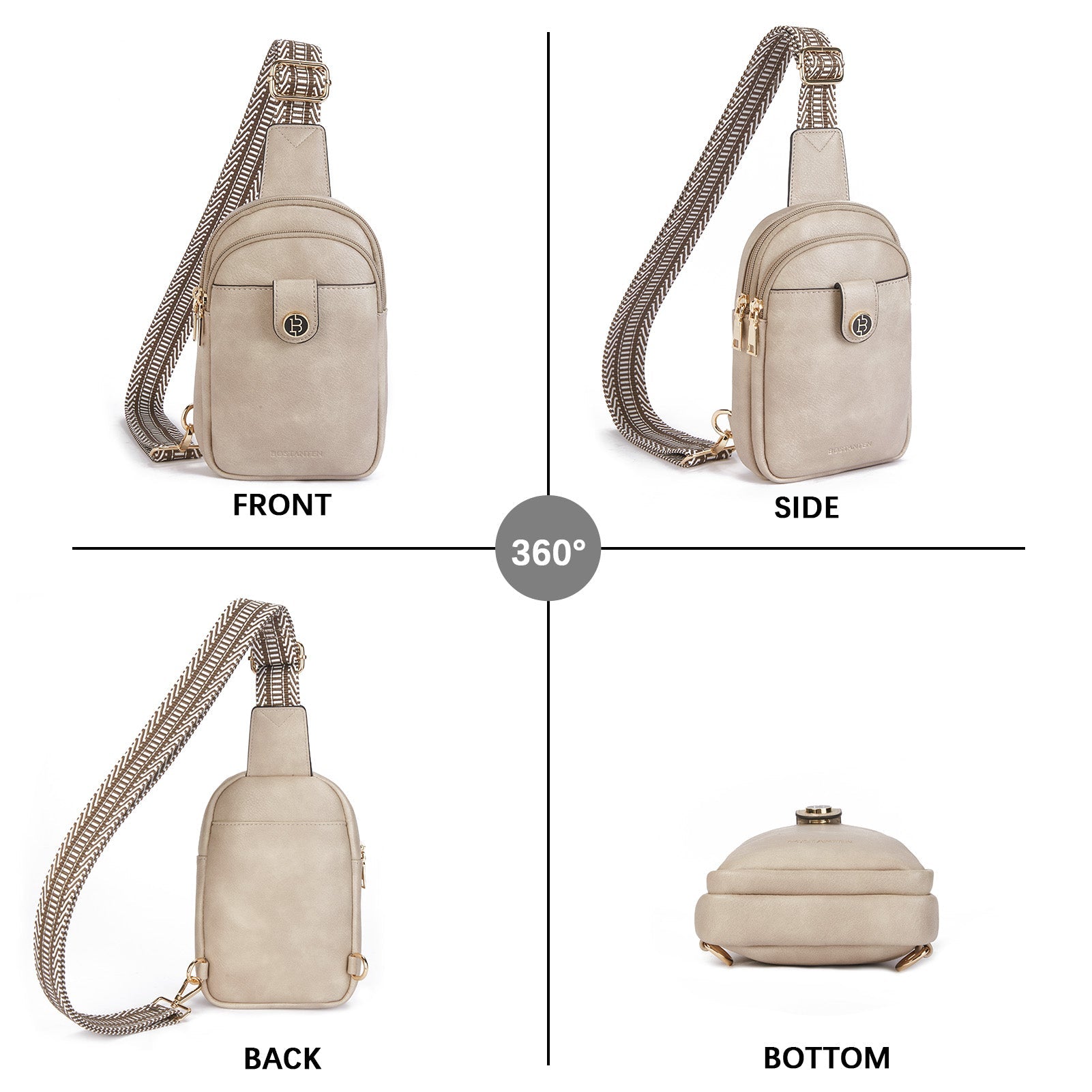 Arrio Reversible Strap Women's Leather Leather Sling Bag