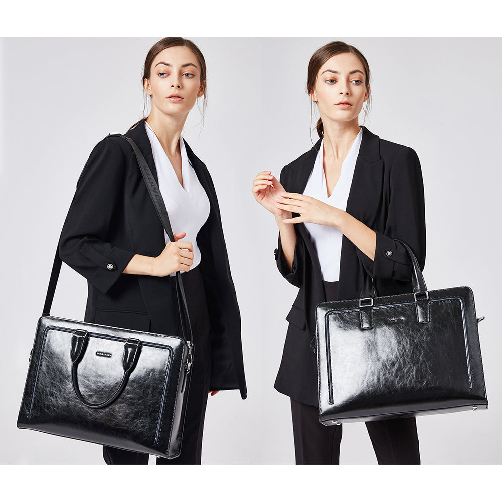 Carol Designer Briefcase For Women — Italian Leather