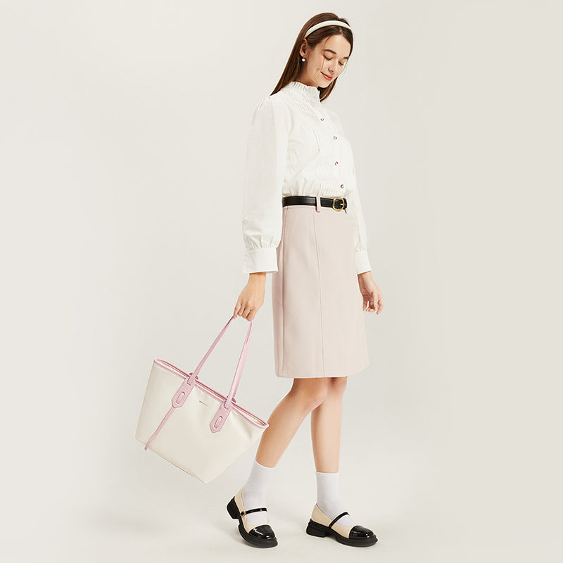 [Kayla Bag] BOSTANTEN Tote Bag Women's – Synthetic leather, For office & College, Style Simple