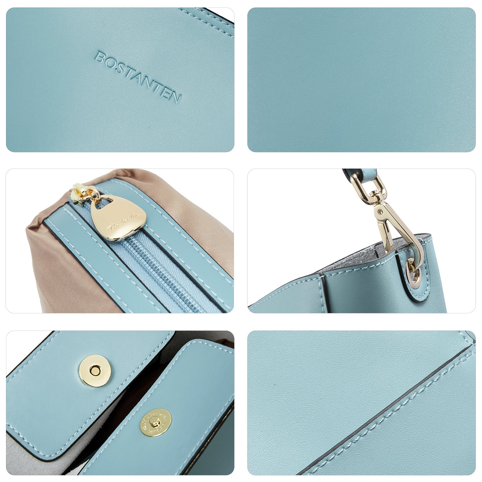 Lotty Genuine Leather Bucket Bag With 2 Shoulder Straps