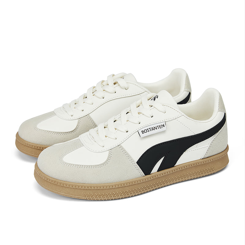 [Christy Shoes] BOSTANTEN Shoes Sneakers Lightweight and Comfortable – Design Casual Anti-slip Color Cream & Black